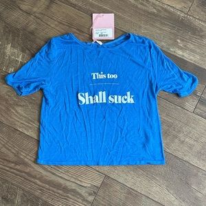 NWT Daydream Nation Dolls Kill This Too Shall Suck Crop Tee